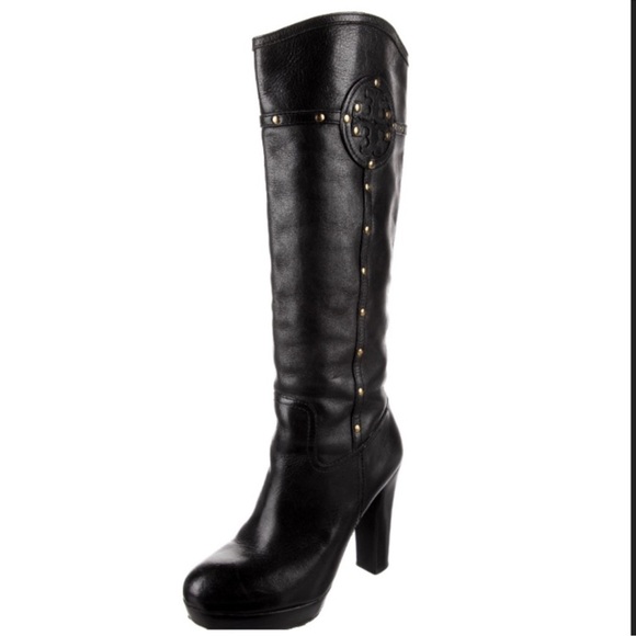 Tory Burch Colleen Studded Platform Knee High Boots Size 7.5 - Picture 2 of 12